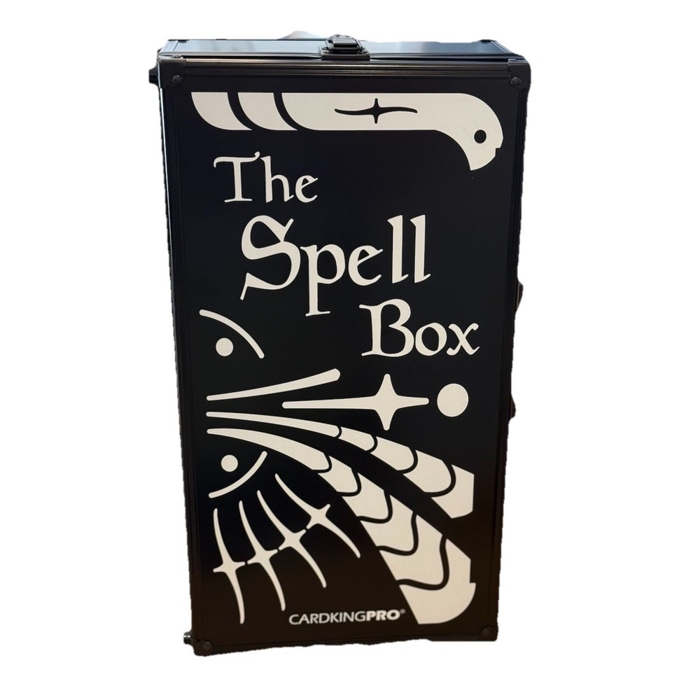 1x THE SPELL BOX Trading Card Game Storage Durable Metal Cardking Pro Brand New